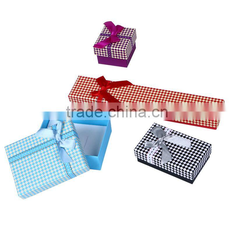 hot sale Jewelry gift paper box with silk bow