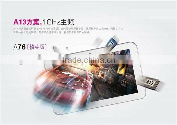 A76 Elite edition Android 4.0+1.0Ghz CPU+512MB+8GB tablet
