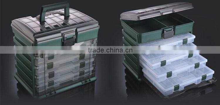 China Supply multifunction plastic lure waterproof fishing tackle box