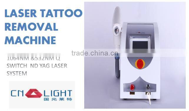 Portable tattoo removal Q-switch1064 nm 532nm nd yag laser machine for home use