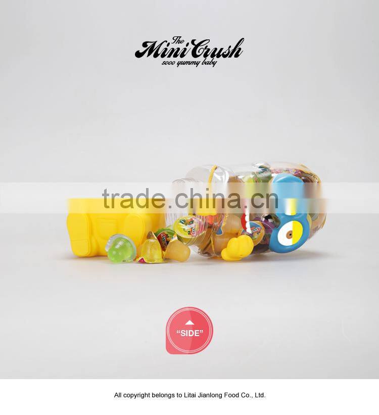 15g mini jelly cup, assorted fruit flavors candy in Minions Jar china supplier