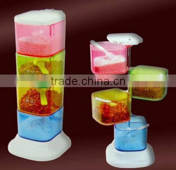 New Product Miniature ABS Spice seasoning Pot Bottle Jars Rack Kitchen Accessory