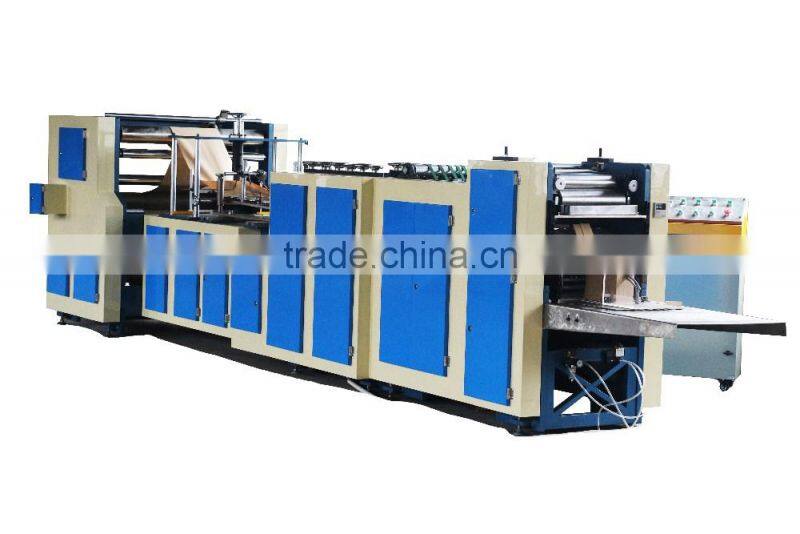 hot sale bottom handle paper bag making machine, square bottom gift paper bag making machine price