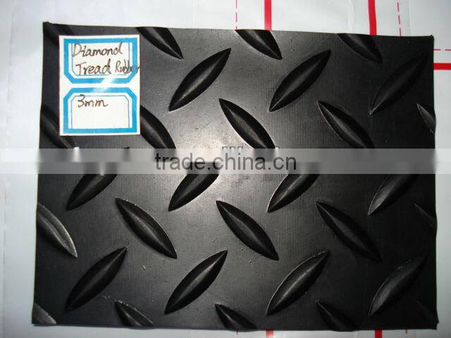 Diamond tread rubber sheet / rubber mat