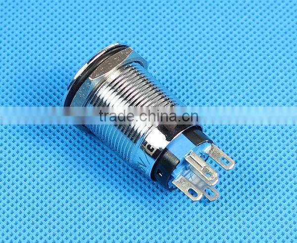 19mm stainless steel led illuminated pushbutton switch