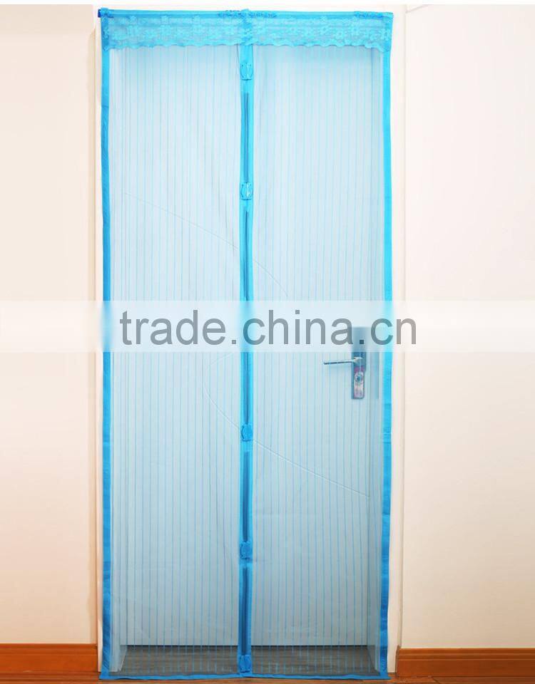 2016 Dustproof anti-mosquito soft magnetic rolling screen door with good light and closed
