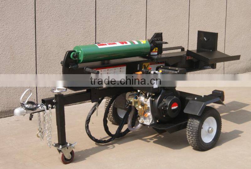 Log splitter diesel power engine with electrical start
