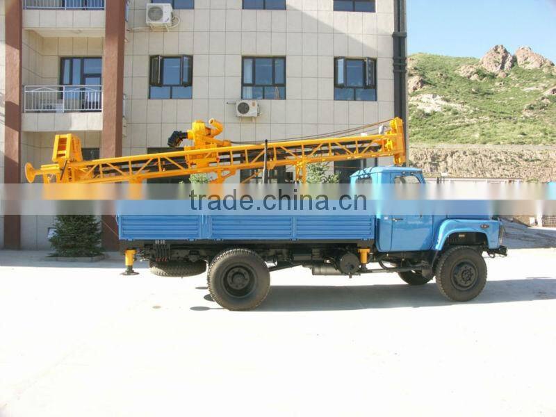 Power head type china trailer used drilling rig with normal-reverse circulation