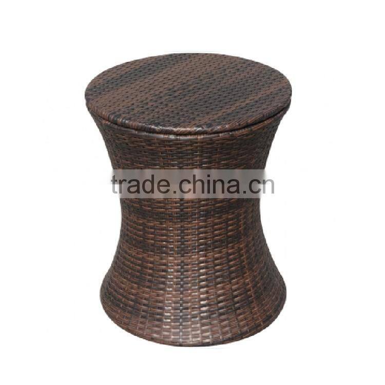 Outdoor PE rattan woven wine or beer cooler table garden patio party decorative adjustable design bulk ice bucket