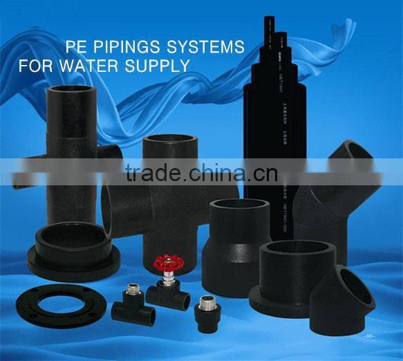 ISO4427 PE/HDPE pipe&fittings for water supply with high quality and lowest price