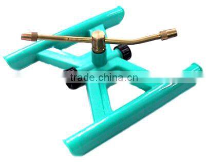 Rotary Brass 2-Arm Sprinkler With Base For Lawn