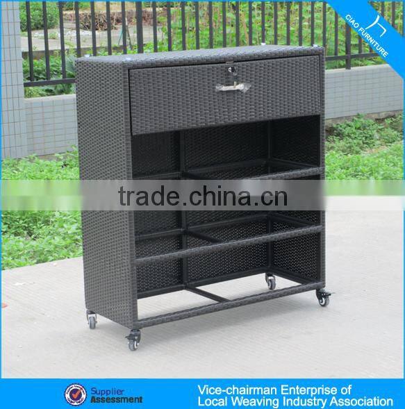 Modern design wicker living room furniture cabinet
