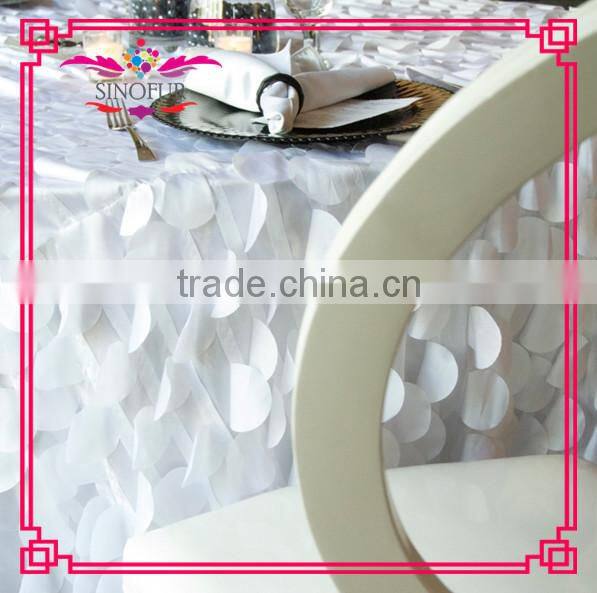 Various color wedding fancy petal table cloth