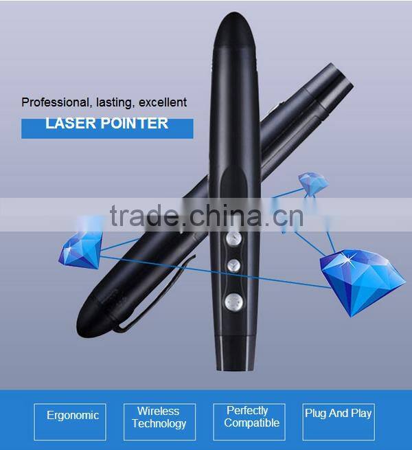 Best-selling Wireless USB PPT Laser Pointer Multifunctional Presentation Red Laser Pointer Good Office Partner For Wholesale