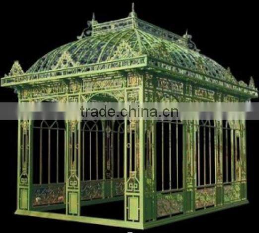 Trade assurance China factory Galvanized steel frame garden greenhouse