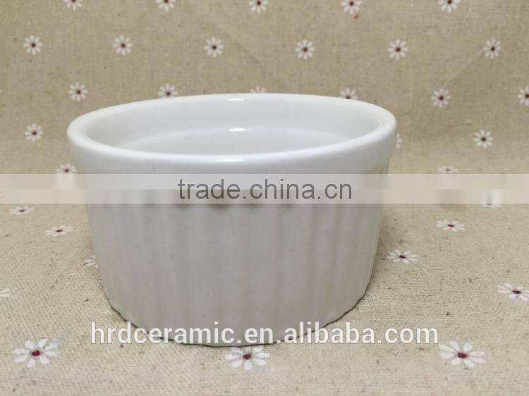 High quality Stocked bakeware sala bowl /flat bottom round bowl