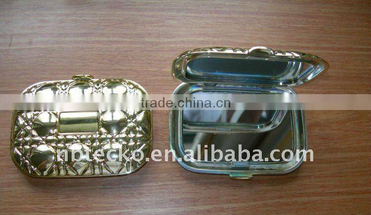 Metal pocket square mirror foldabele cosmetic mirror