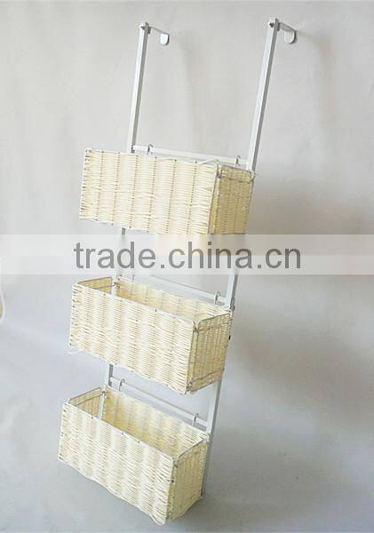 3 Tiers Over the Door plastic basket storage set hanging storage basket