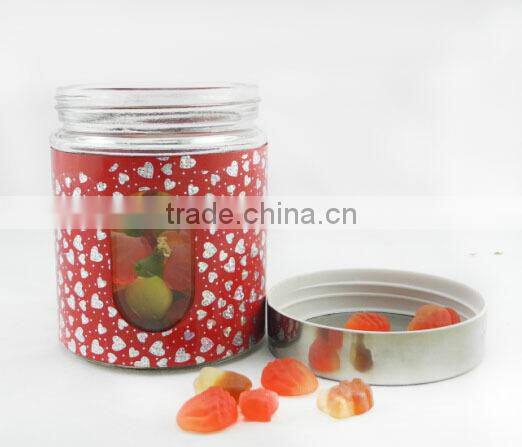 screen print glass mason jar with screw top lid metal skin