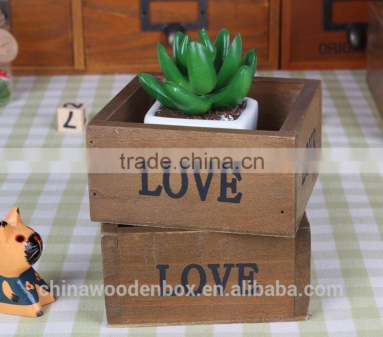 zakka home decor love simple storage box with solid wood