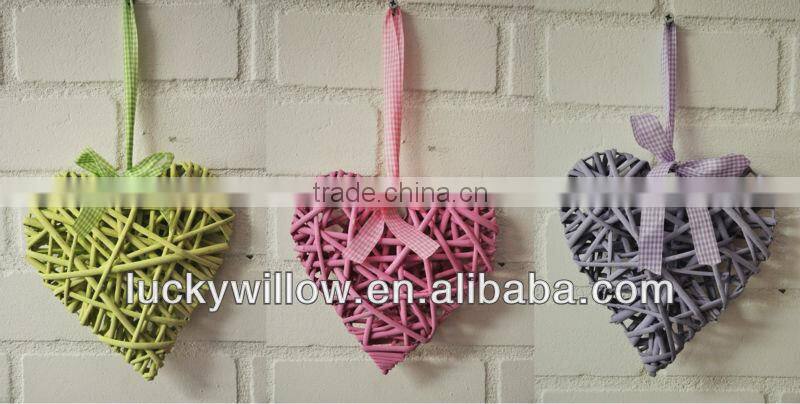 2013 wicker hanging heart for home&garden decration/Christmas craft