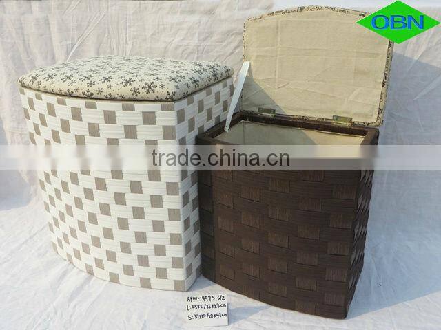 High quality wood storage stool