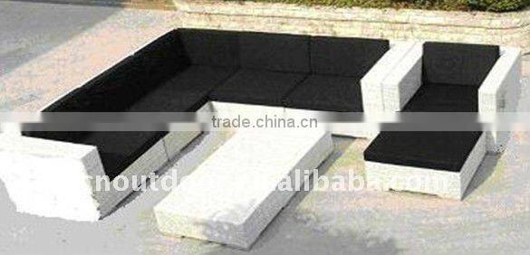 modern design aluminum frame rattan garden sofa