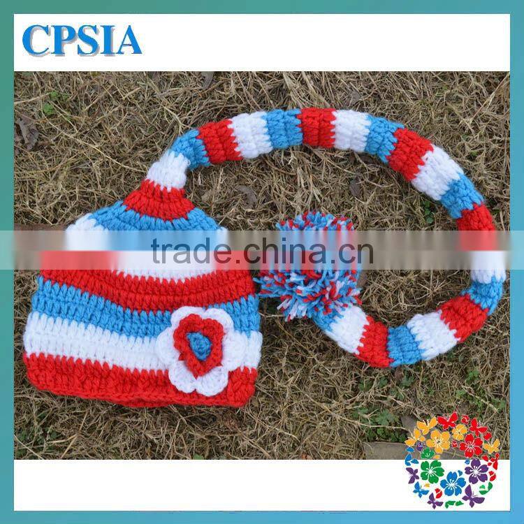 Hot sale Knit Hat free Pattern Crochet Baby Cap Jesters cap have 5 design