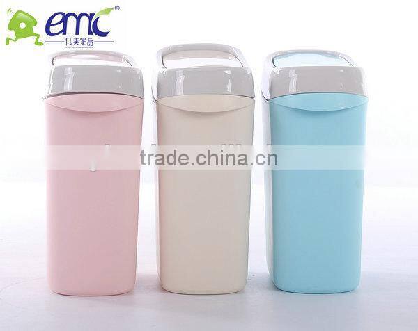 emc plastic mini trash can, mini trash can with cover