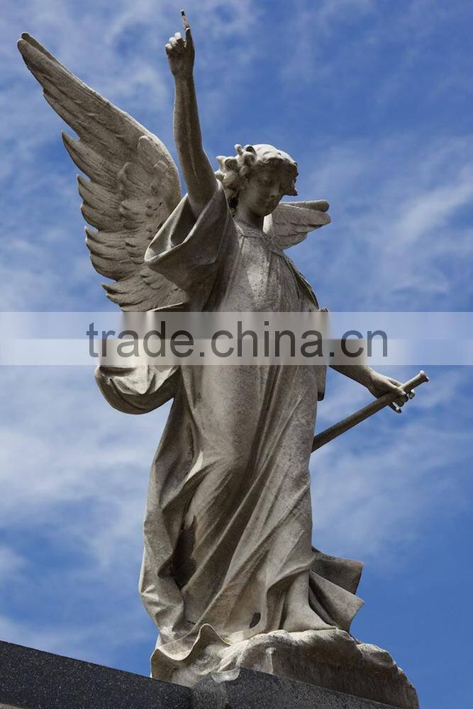 outdoor garden decoration hand carved marble statue of angels