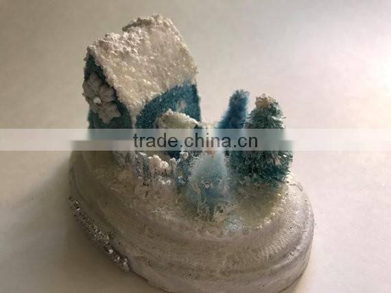 Christmas village train snow snowy small