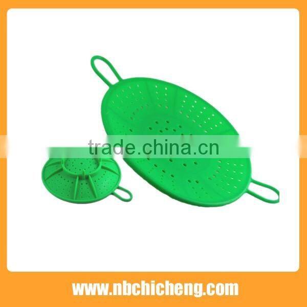 Silicone Kitchen Draining Storage Basket Water-clock Basket Drain Fruits Basket