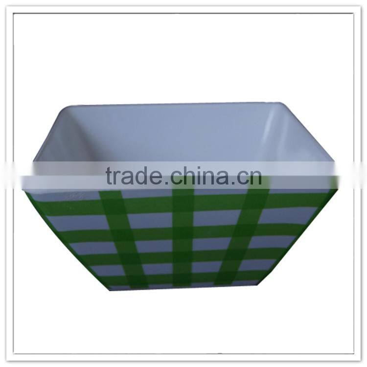 Ex- factory price plaid green colored customize bowl with scale