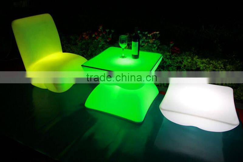 L shaped glowing led lounge chesterfield sofa