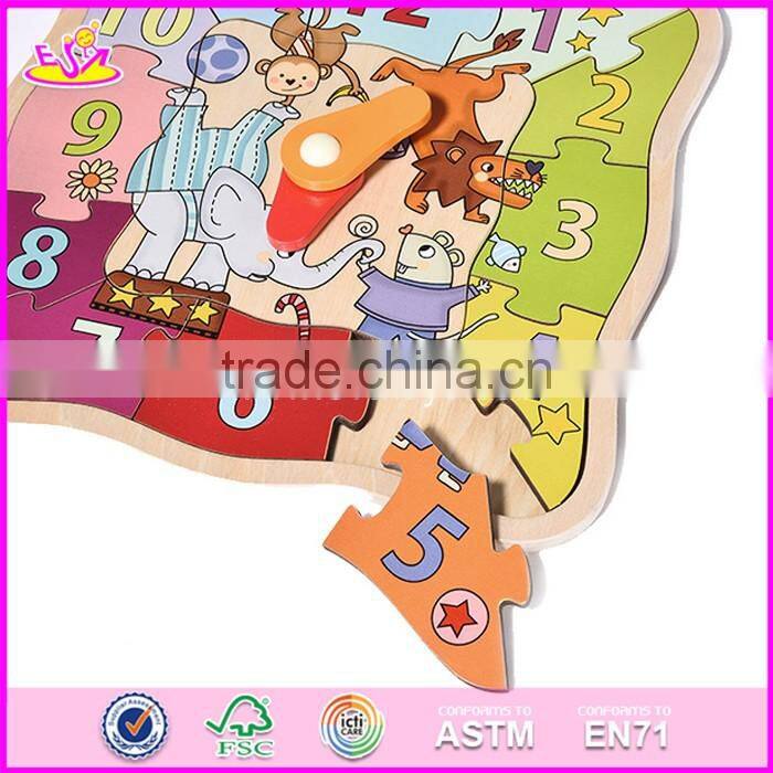 2017 New design educational kids wooden clock toy W14K011