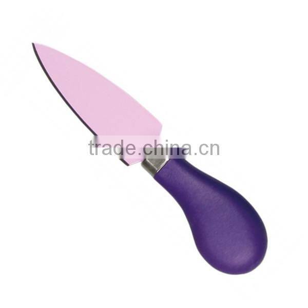 AM-7185 Colour cheese knife set with acrylic block