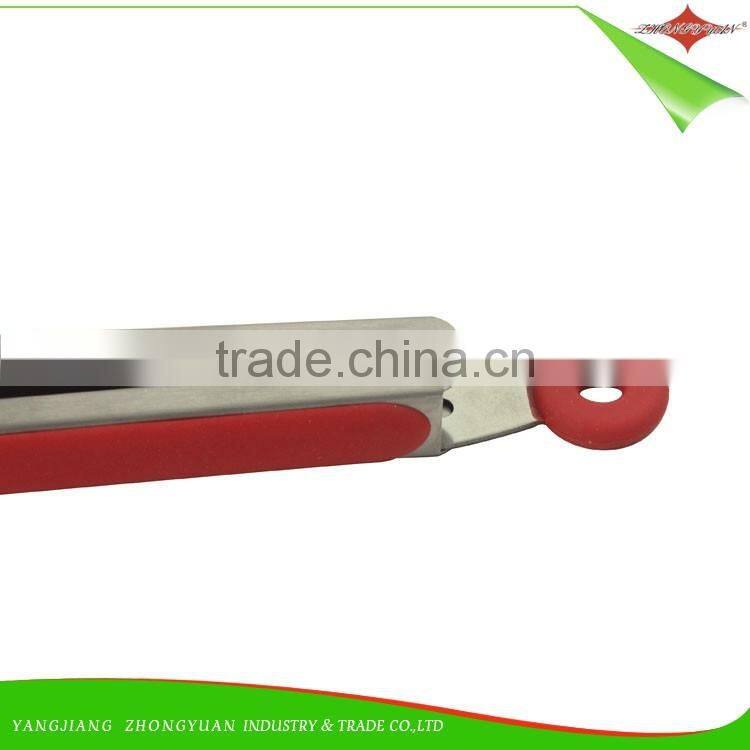 ZY-H2031 Stainless Steel BBQ Tongs Silicone Tongs Kitchen Tongs