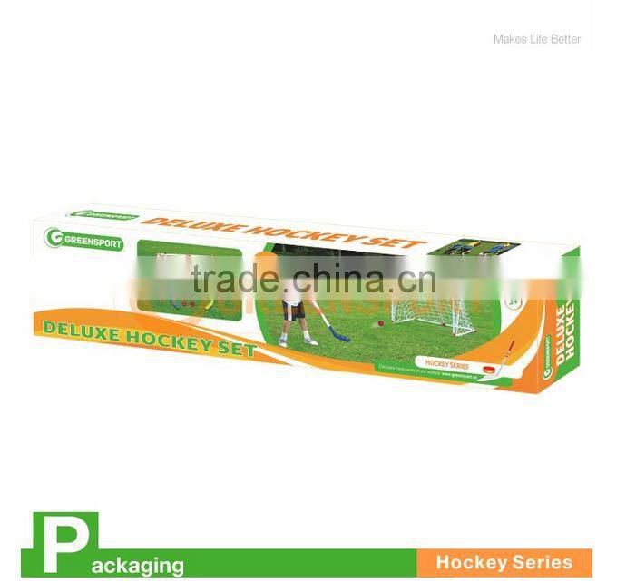 mini Hockey goal with hockey bat for kid deluxe hockey set