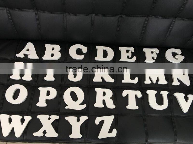 wooden letters with color