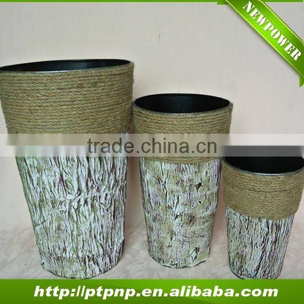 Tree design iron garden flower pot