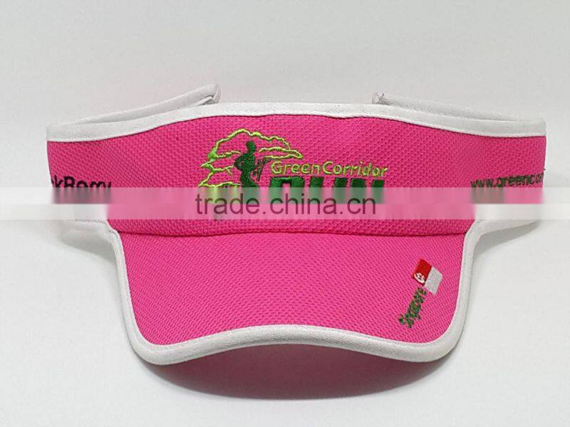 100% polyester sports visors for women