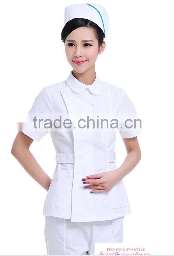 2017 high quality hospital white nurse uniform
