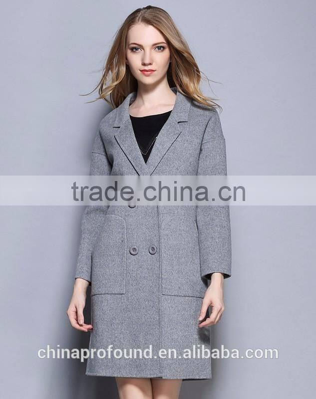 Winter Season Women Long Wool Coat