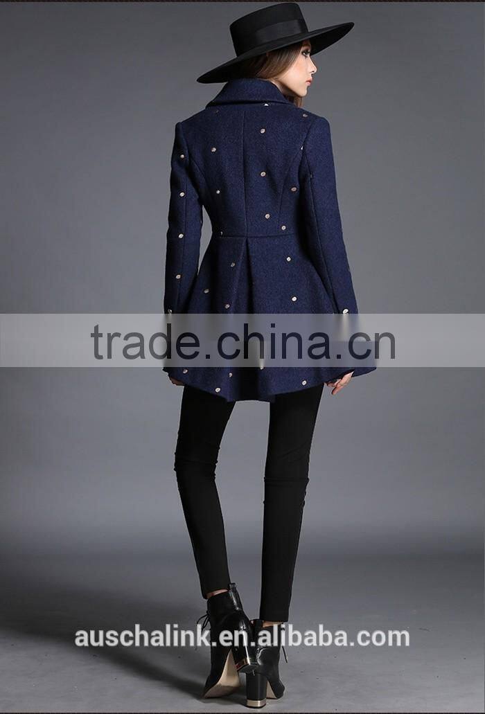new arrival women chic fashion long cashmere coat OEM service