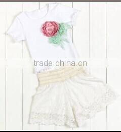 2017 Kids Stocks Cute baby Girl Summer Sleeveless2 Pcs Baby Clothes/ Clothing