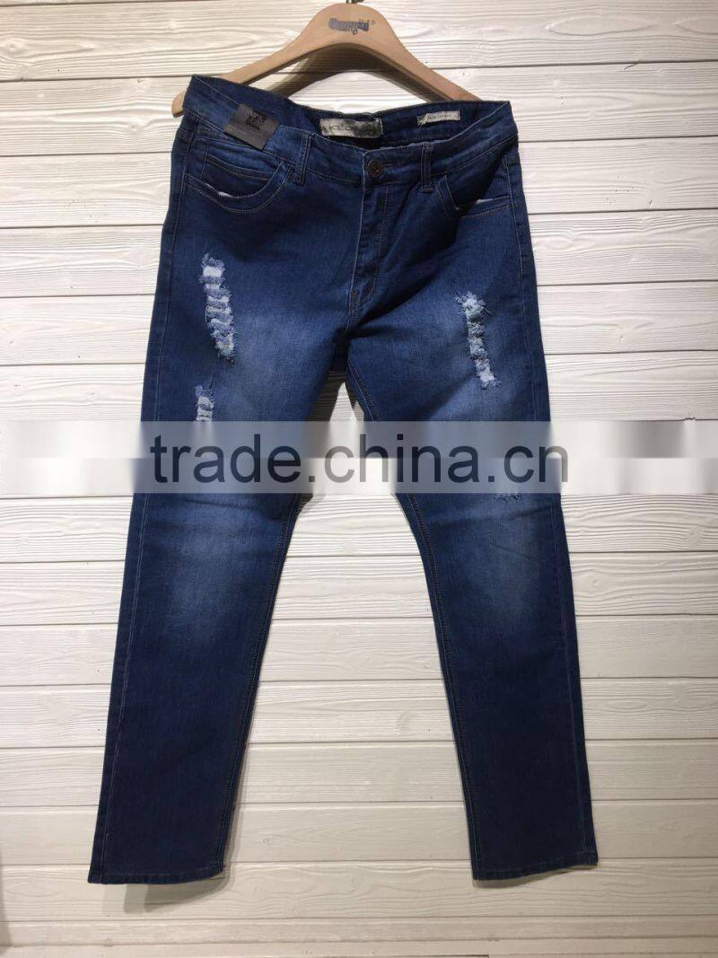GZY Ripped Men Scratch Jeans In Bulk For Europe Wholesale Price 2017