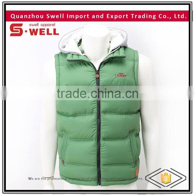 2016 wholesale winter brand 100% polyester custom man down vest