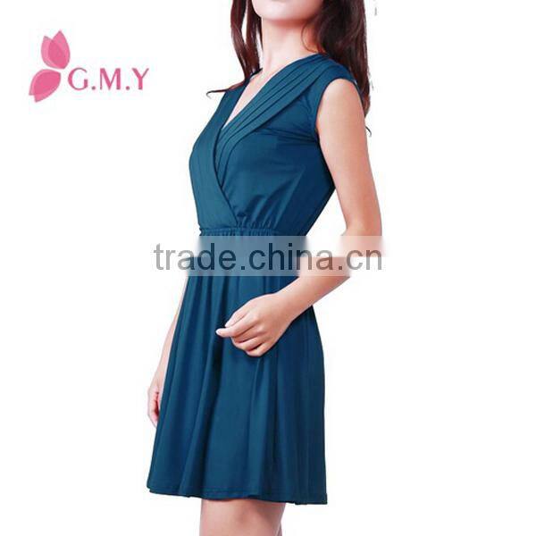 Women's r Deep V-Neck sleeveless Prom Dress