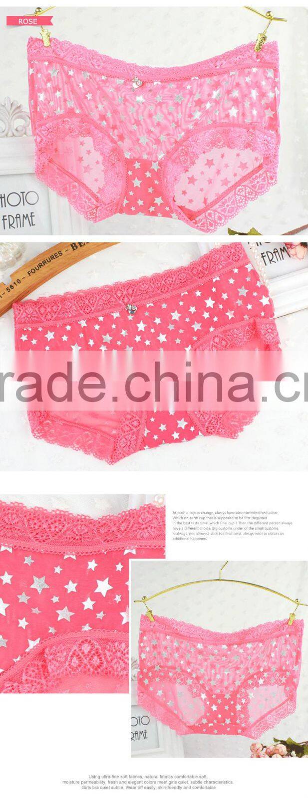 2015 New design rich color comfortable sexy underwear little girls underwear panty mature lady lace underwear woman pantys