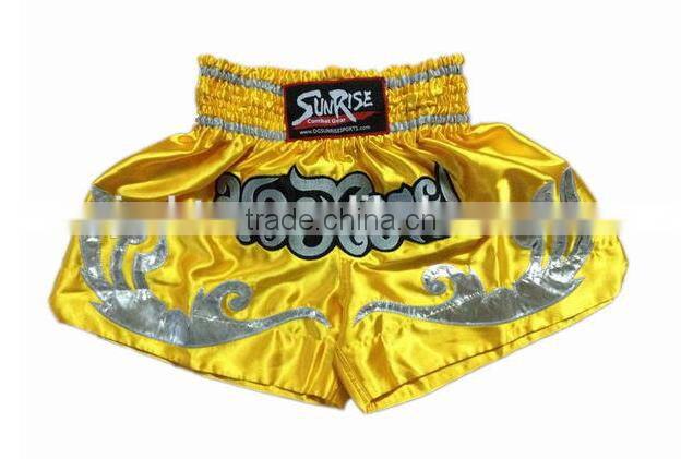 high quality custom fashion 100% cotton muay thai boxing shorts